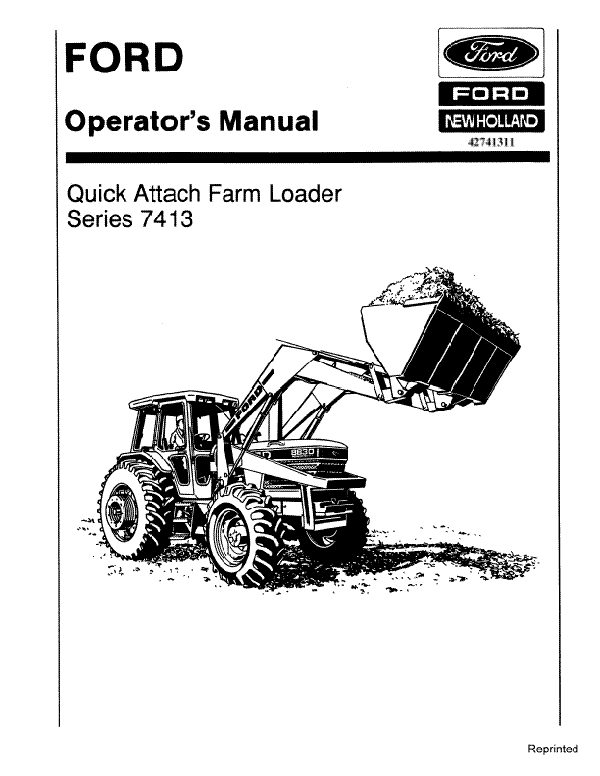 Ford 7413 Loader Manual