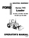 Ford 745 (19-854, 19-855, 19-856, 19-857, and 19-858) Loader - Service Manual