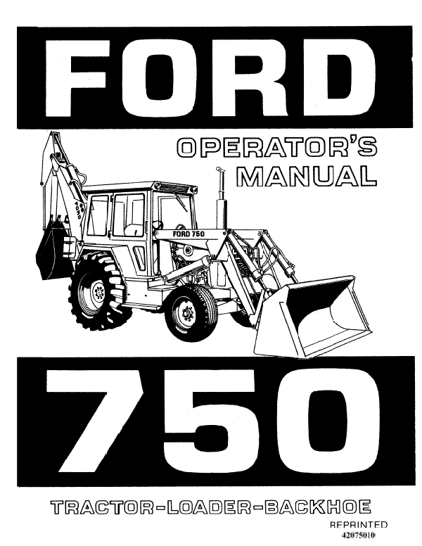 Ford 750 Tractor-Loader-Backhoe Manual