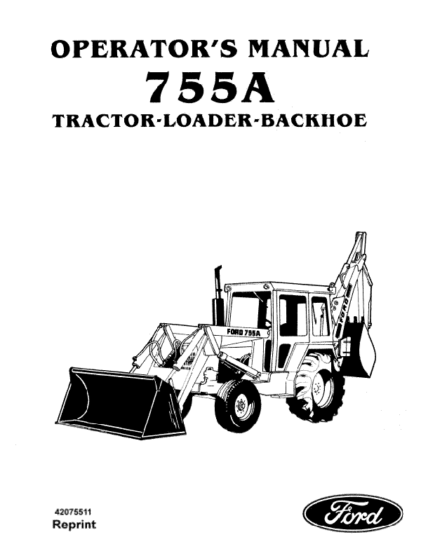 Ford 755A Tractor-Loader-Backhoe Manual