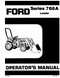 Ford 1000 and 768A Loader Manual