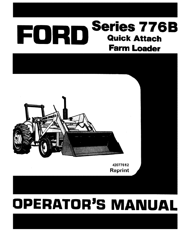 Ford 776B Tractor Loader Manual