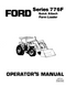 Ford 776F Quick Attach Loader Manual