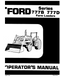 Ford 777B and 777D Loader Manual