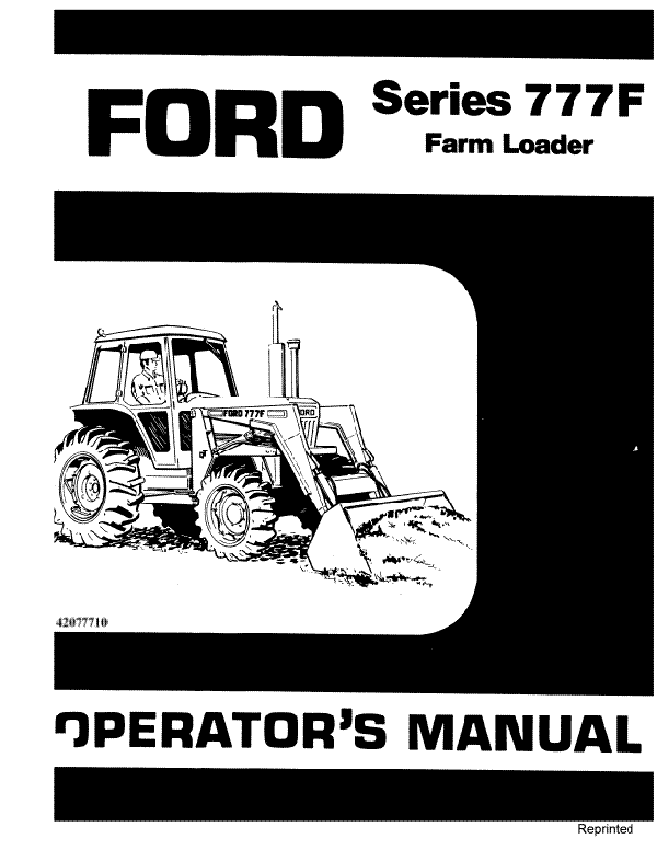 Ford 777F Loader Manual