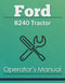 Ford 8240 Tractor Manual Cover