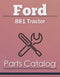 Ford 881 Tractor - Parts Catalog Cover