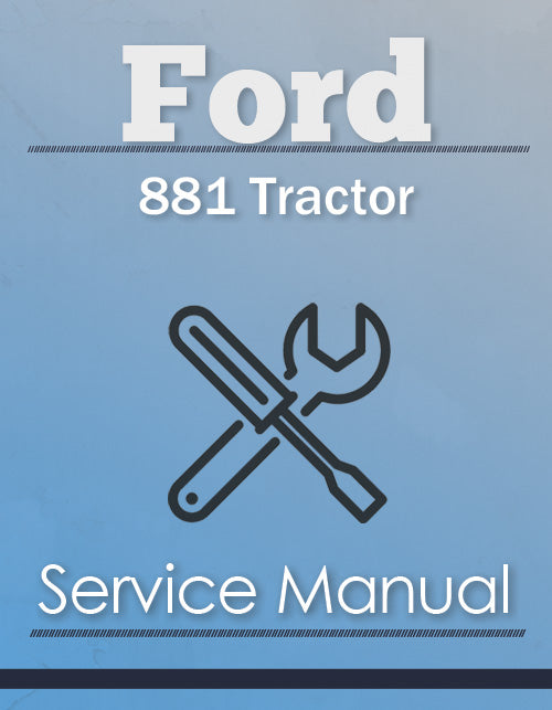 Ford 881 Tractor - Service Manual Cover