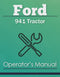 Ford 941 Tractor Manual Cover