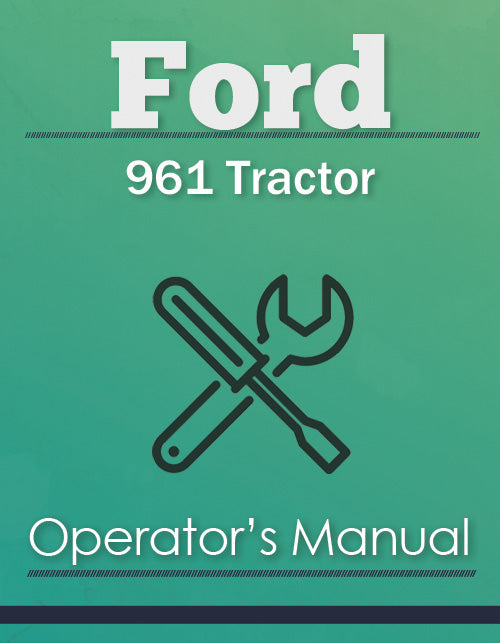 Ford 961 Tractor Manual Cover