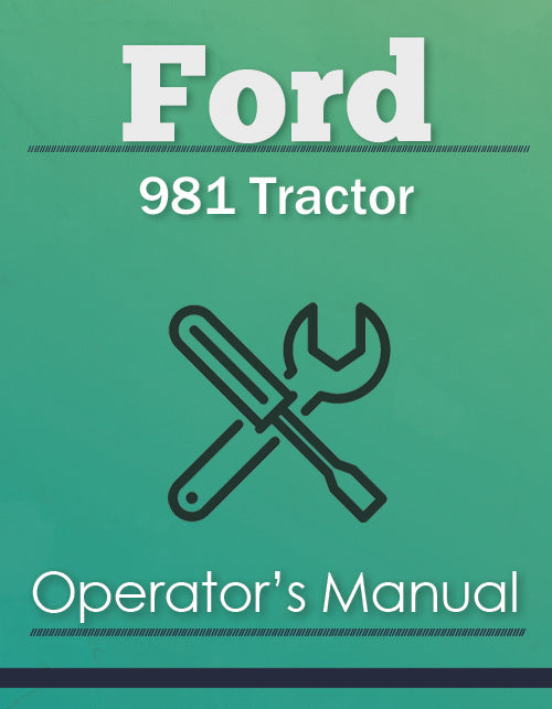 Ford 981 Tractor Manual Cover