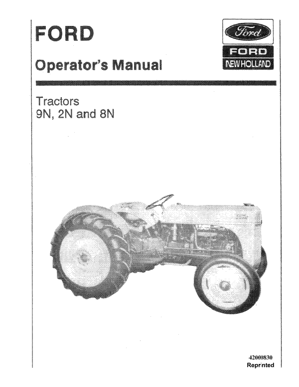 Ford 2N, 8N, and 9N Tractor Manual