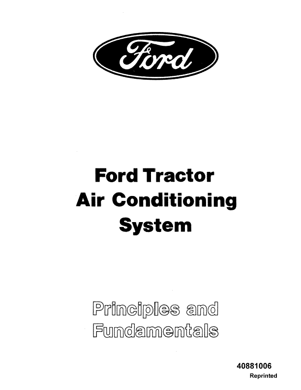 Ford AC Principals and Fundamentals for Tractors Manual