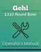 Gehl 1310 Round Baler Manual Cover