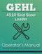 Gehl 4510 Skid Steer Loader Manual Cover