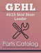 Gehl 4615 Skid Steer Loader - Parts Catalog Cover