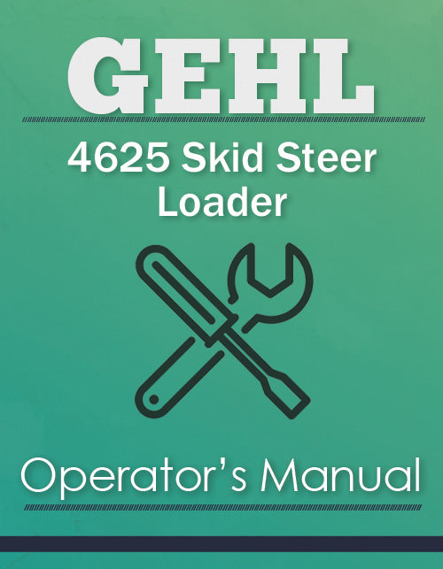 Gehl 4625 Skid Steer Loader Manual Cover