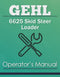 Gehl 6625 Skid Steer Loader Manual Cover