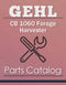 Gehl CB 1060 Forage Harvester - Parts Catalog Cover