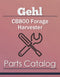 Gehl CB800 Forage Harvester - Parts Catalog Cover