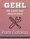 Gehl HA 1100 Hay Attachment - Parts Catalog Cover