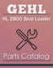 Gehl HL 2800 Skid Loader - Parts Catalog Cover