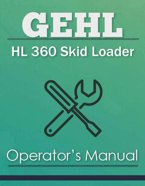 Gehl HL 360 Skid Loader Manual Cover