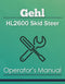 Gehl HL2600 Skid Steer Manual Cover