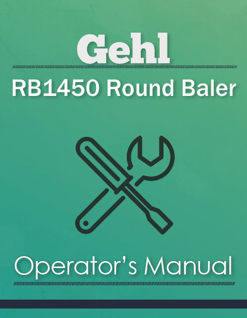 Gehl RB1450 Round Baler Manual Cover