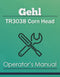 Gehl TR3038 Corn Head Manual Cover