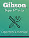 Gibson Super D Tractor Manual Cover