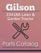 Gilson 33418A Lawn & Garden Tractor - Parts Catalog Cover