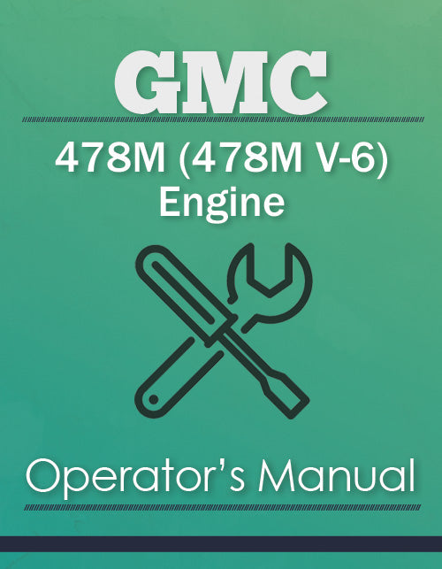GMC 478M (478M V-6) Engine Manual Cover