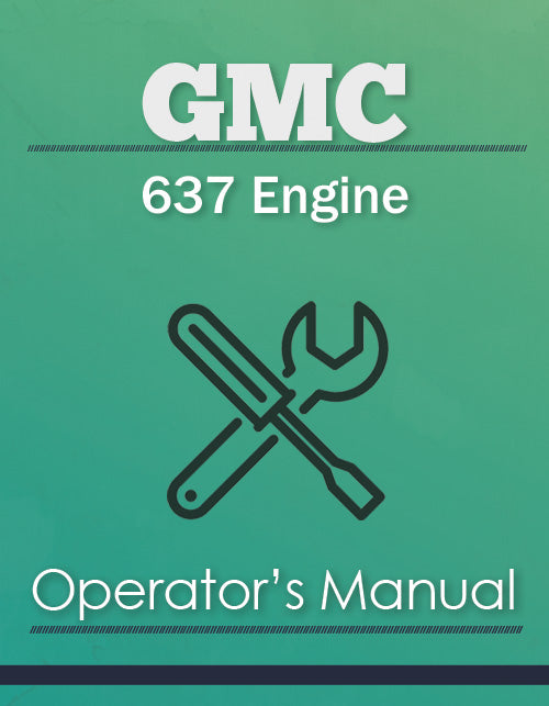 GMC 637 Engine Manual Cover