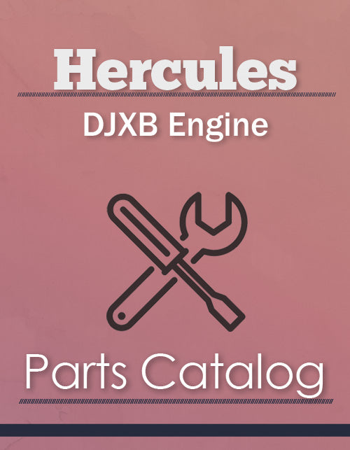 Hercules DJXB Engine - Parts Catalog Cover