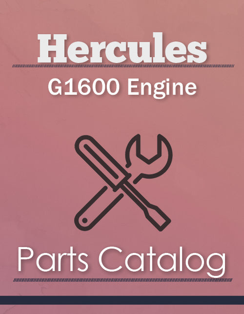Hercules G1600 Engine - Parts Catalog Cover