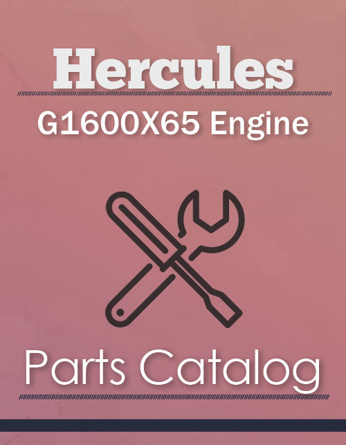 Hercules G1600X65 Engine - Parts Catalog Cover