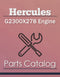 Hercules G2300X278 Engine - Parts Catalog Cover