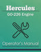 Hercules GO-226 Engine Manual Cover