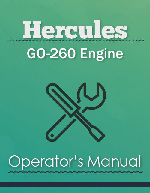 Hercules GO-260 Engine Manual Cover