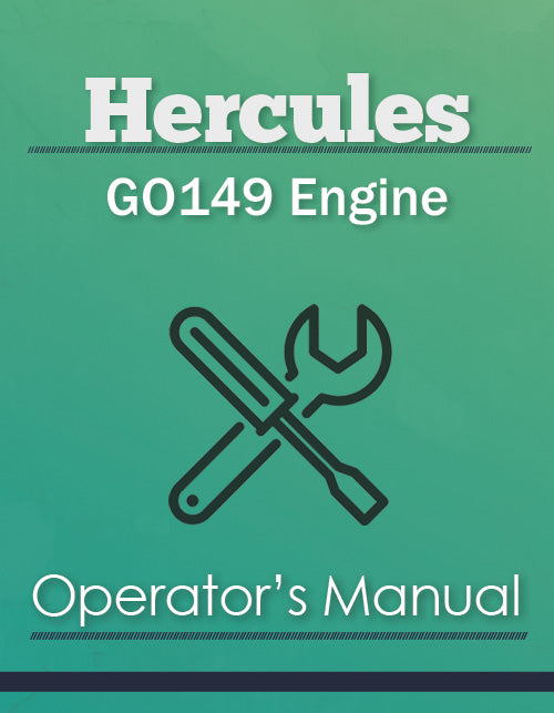 Hercules GO149 Engine Manual Cover