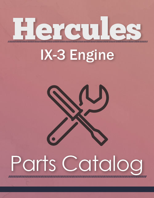 Hercules IX-3 Engine - Parts Catalog Cover