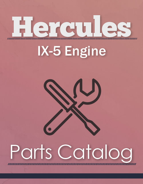 Hercules IX-5 Engine - Parts Catalog Cover