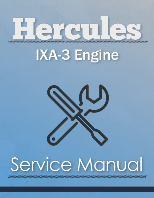 Hercules IXA-3 Engine - Service Manual Cover