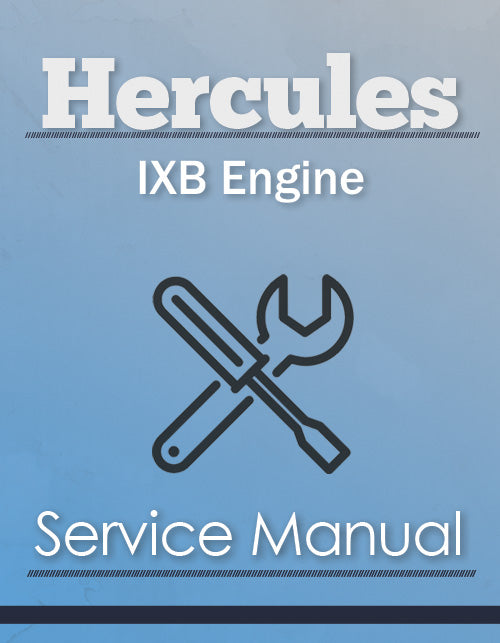 Hercules IXB Engine - Service Manual Cover