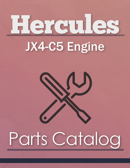 Hercules JX4-C5 Engine - Parts Catalog Cover