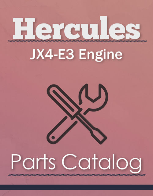 Hercules JX4-E3 Engine - Parts Catalog Cover