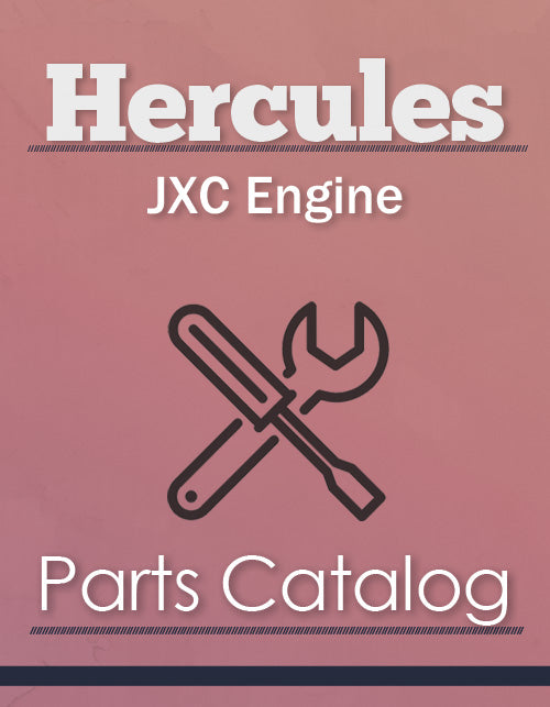 Hercules JXC Engine - Parts Catalog Cover