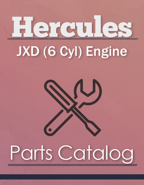 Hercules JXD (6 Cyl) Engine - Parts Catalog Cover