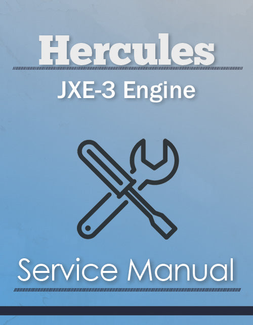 Hercules JXE-3 Engine - Service Manual Cover